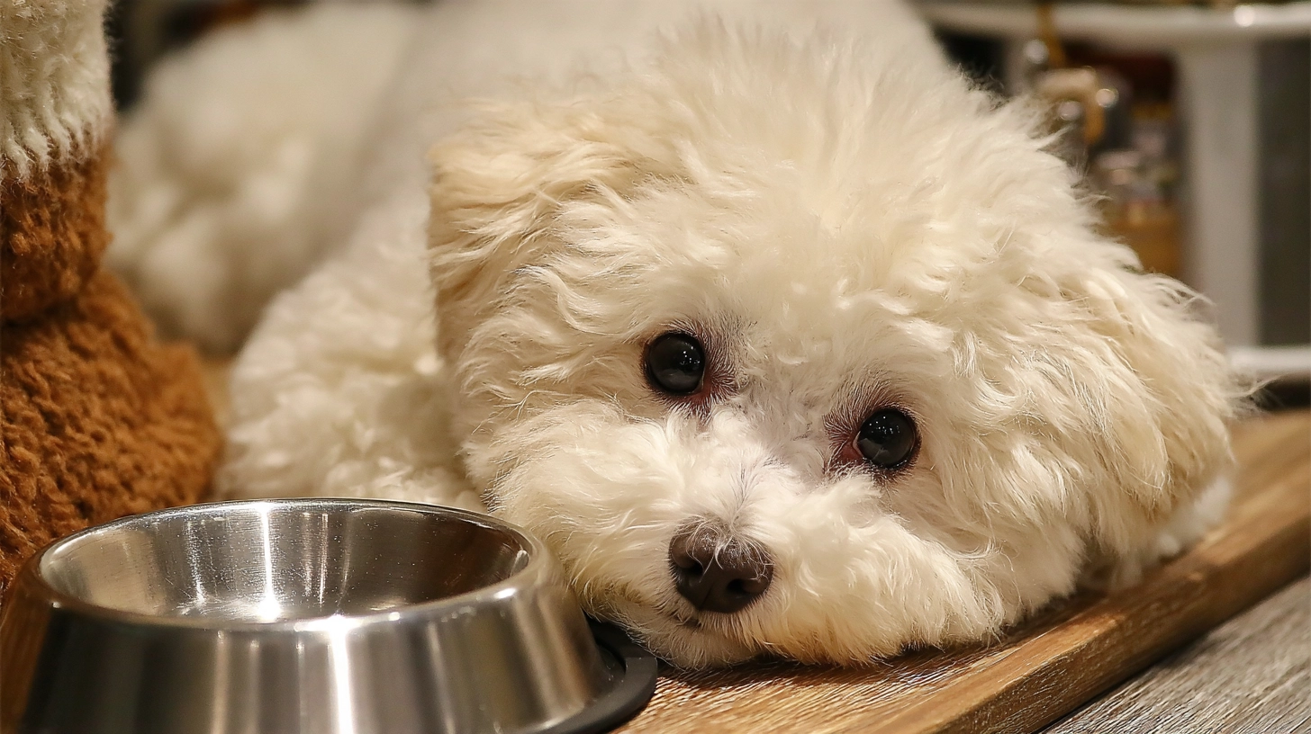 소형견에게 강아지 간식을 소량으로 주는 모습